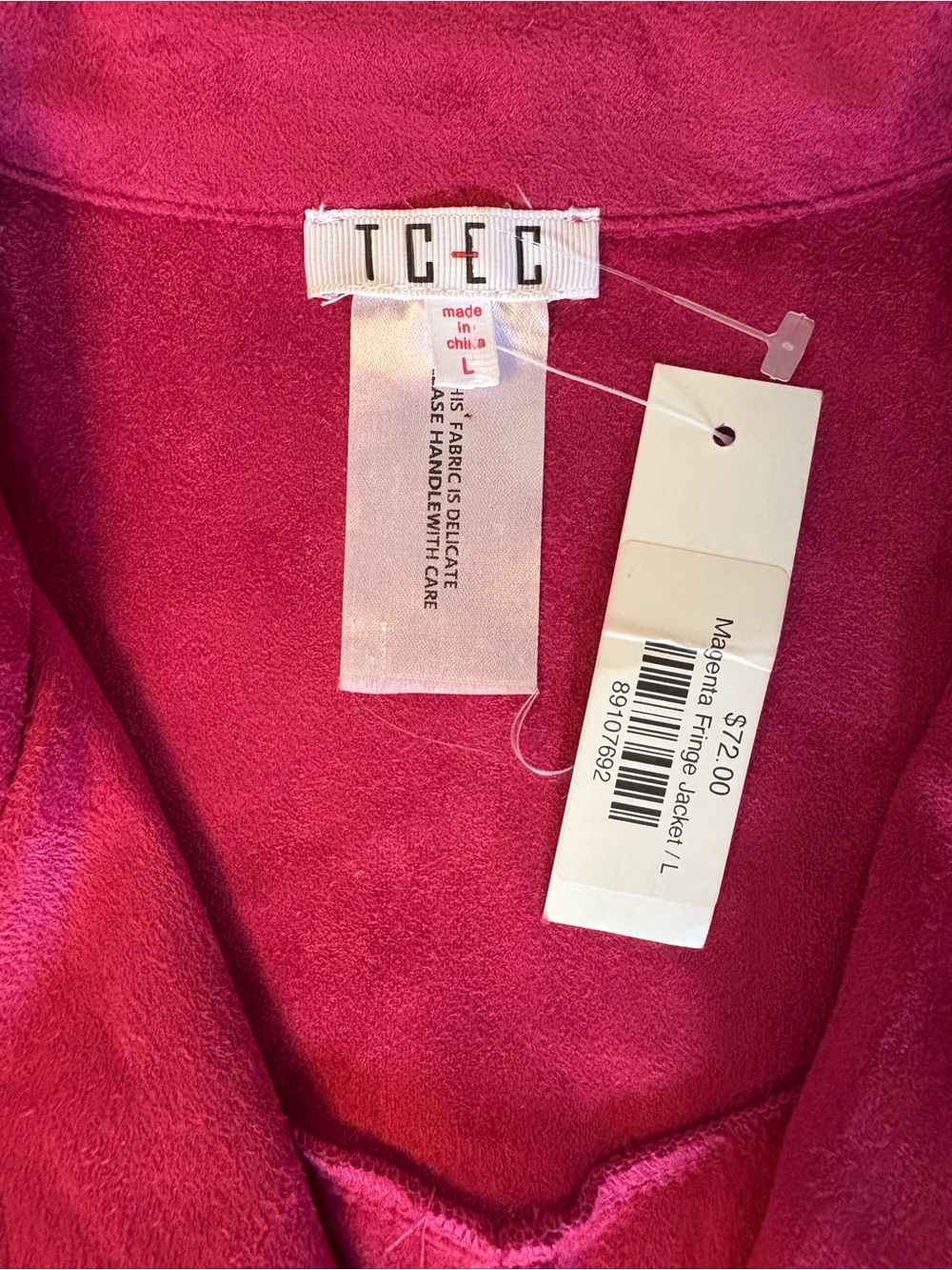 TCEC Women's Raspberry Fringe Blazer - Picture 6 of 12